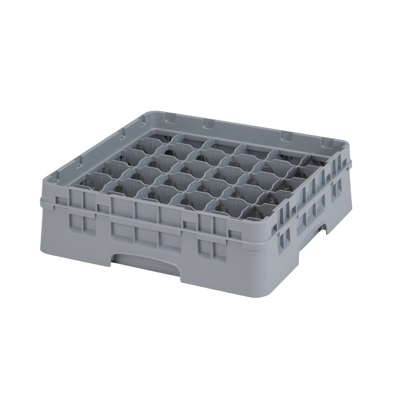 Cambro Camrack Glass Rack, 36 Compartment, 6 7/8" Height, Grey
