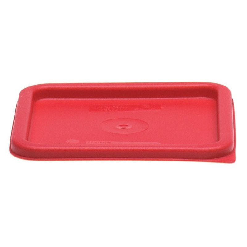 Cambro CamSquare Food Storage Container Lid, 6-8 qt, Red