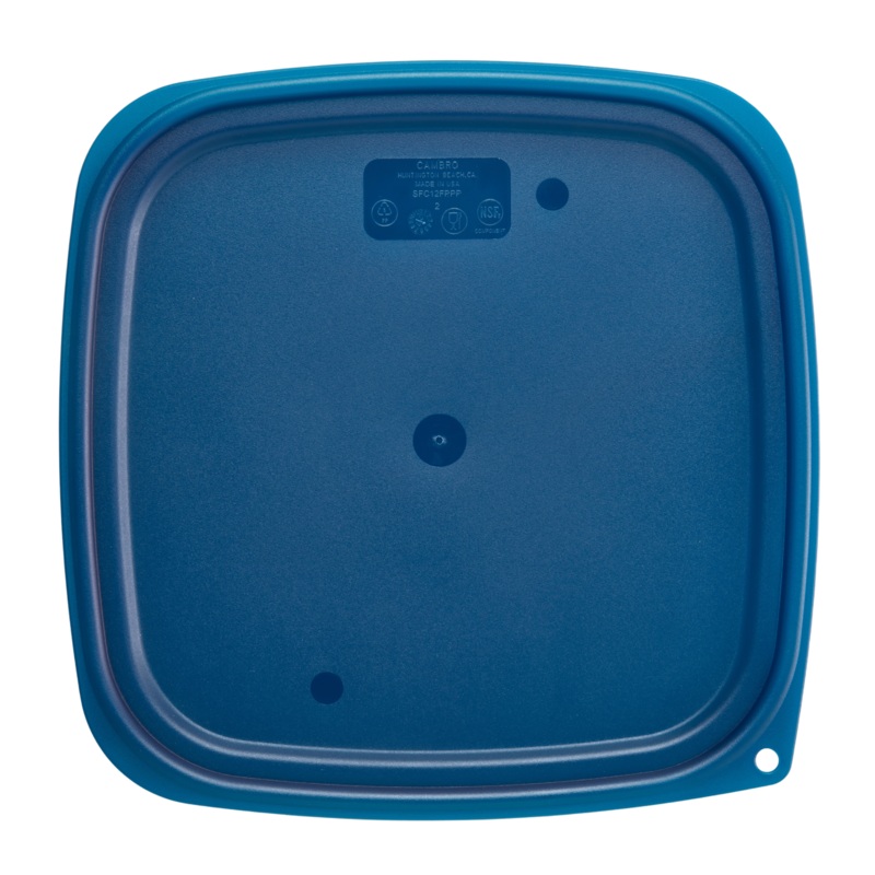 Cambro CamSquare FreshPro Easy Seal Cover, 12-22 qt, Translucent Blue
