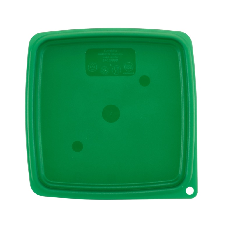 Cambro CamSquare FreshPro Easy Seal Cover, 2-4 qt, Translucent Green