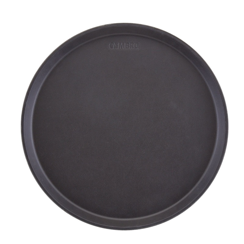 Cambro Camtread Round Tray, 14", Black