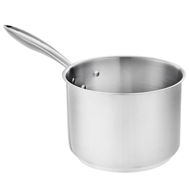 Browne Thermalloy Deep Sauce Pan, 6 qt, Stainless Steel