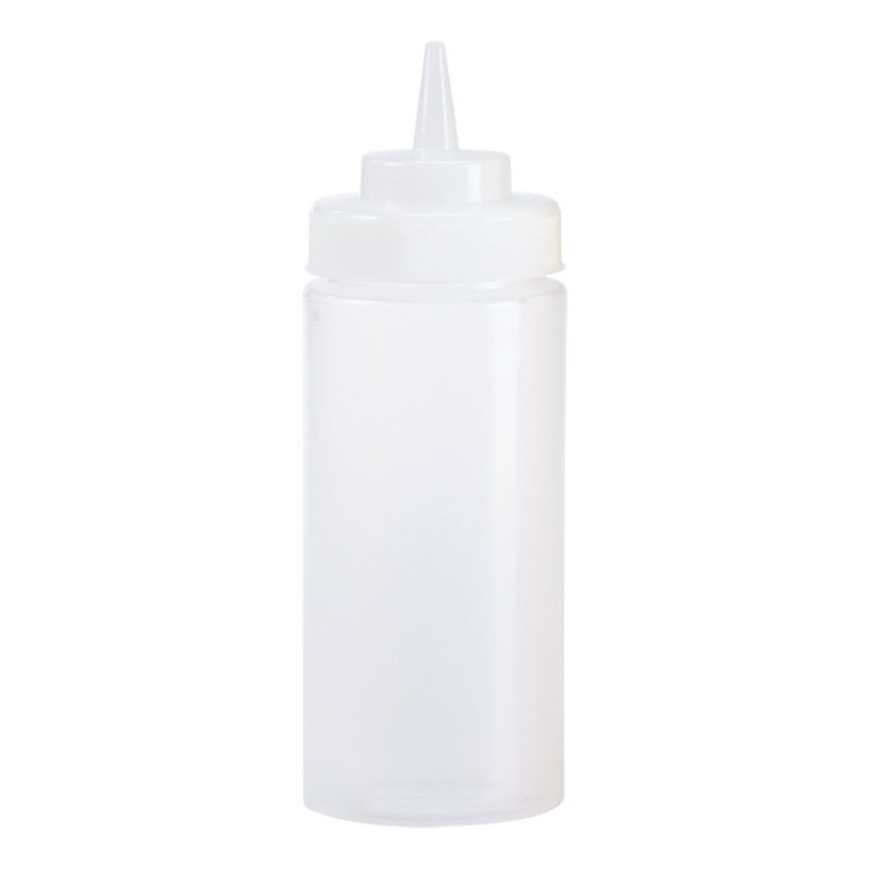 Browne Wide Mouth Squeeze Bottle, 16 oz, Clear (6-pack)