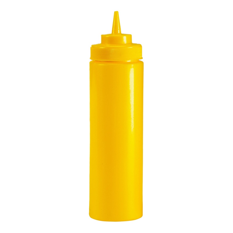 Browne Wide Mouth Squeeze Bottle, 16 oz, Yellow