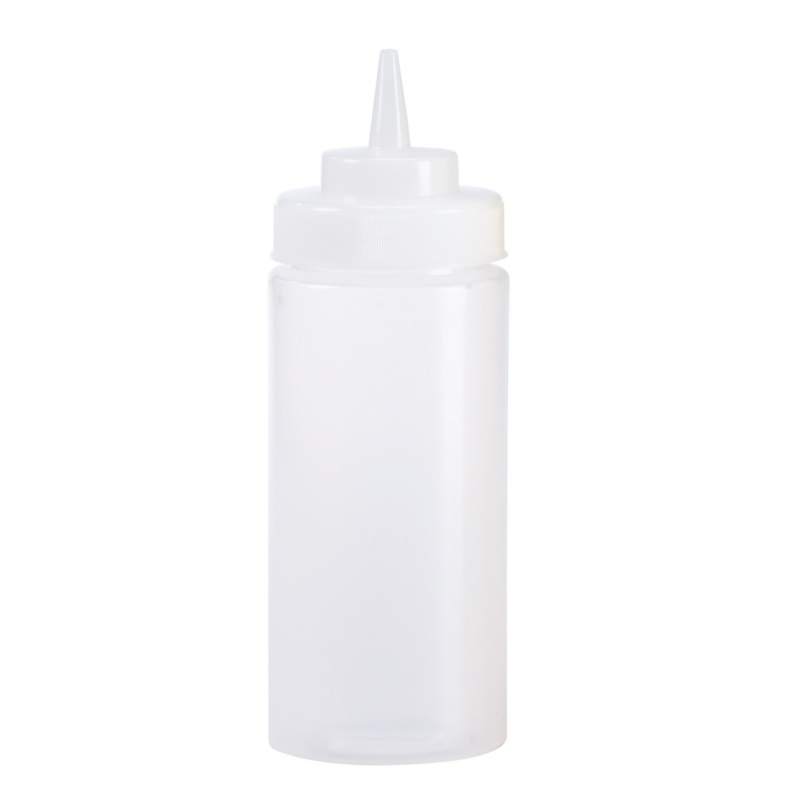 Browne Wide Mouth Squeeze Bottle, 24 oz, Clear