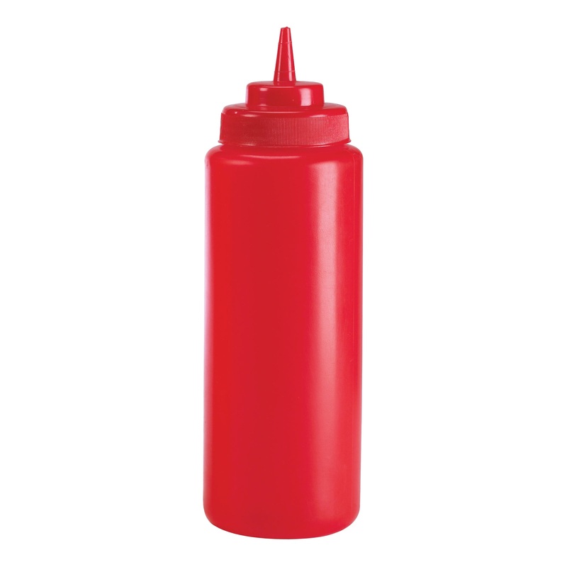 Browne Wide Mouth Squeeze Bottle, 24 oz, Red