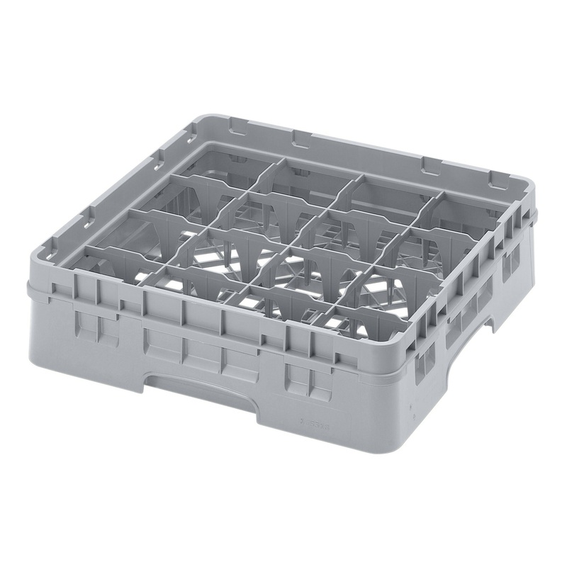 Cambro Camrack Glass Rack, 16 Compartment, 3 5/8" Height, Grey