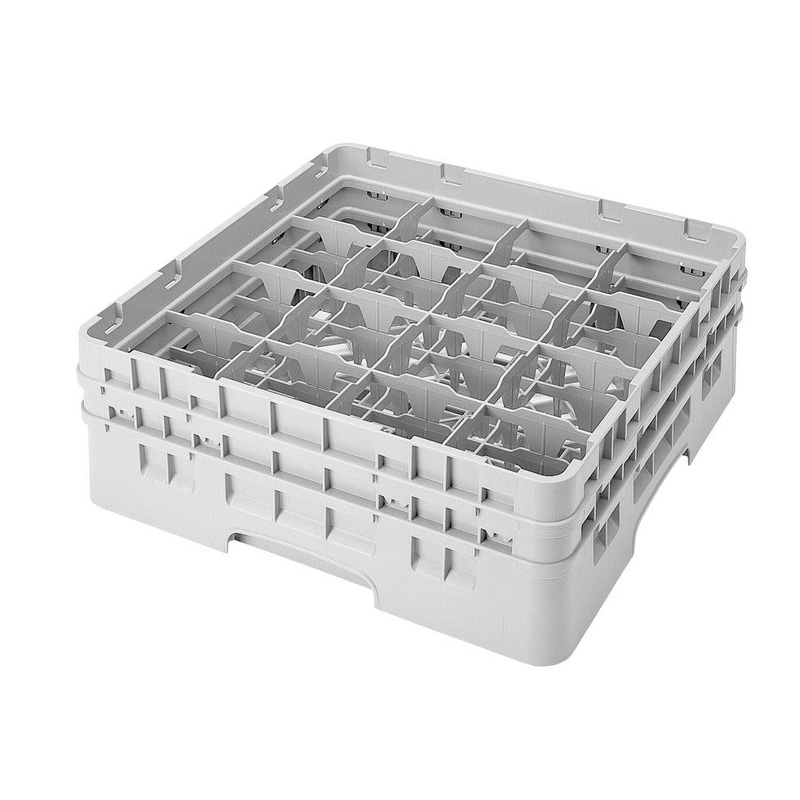 Cambro Camrack Glass Rack, 16 Compartment, 5 1/4" Height, Grey