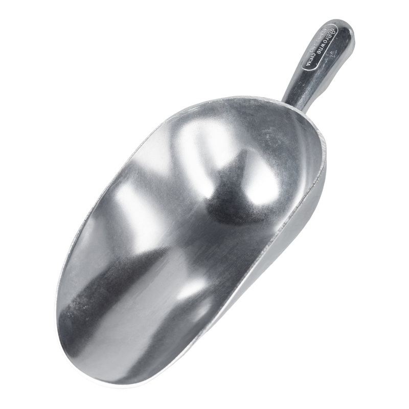 Browne Round Bottom Scoop, 24 oz, Aluminum