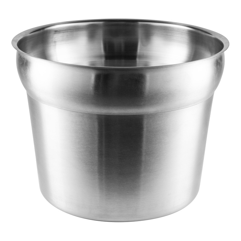 Browne Round Insert, 11 qt, Stainless Steel