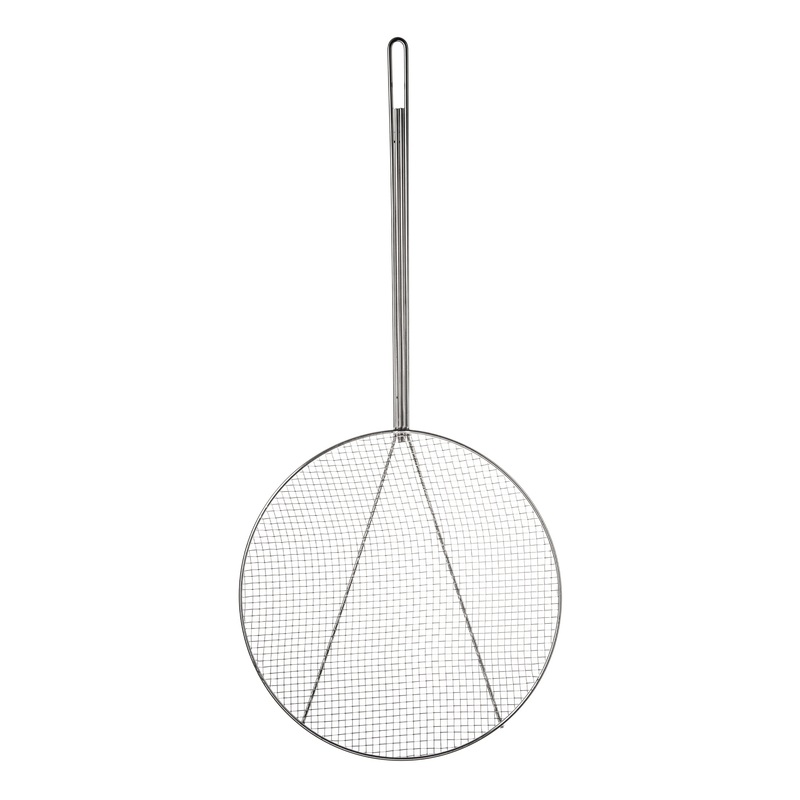 Browne Round Skimmer, 12", Nickel Plated