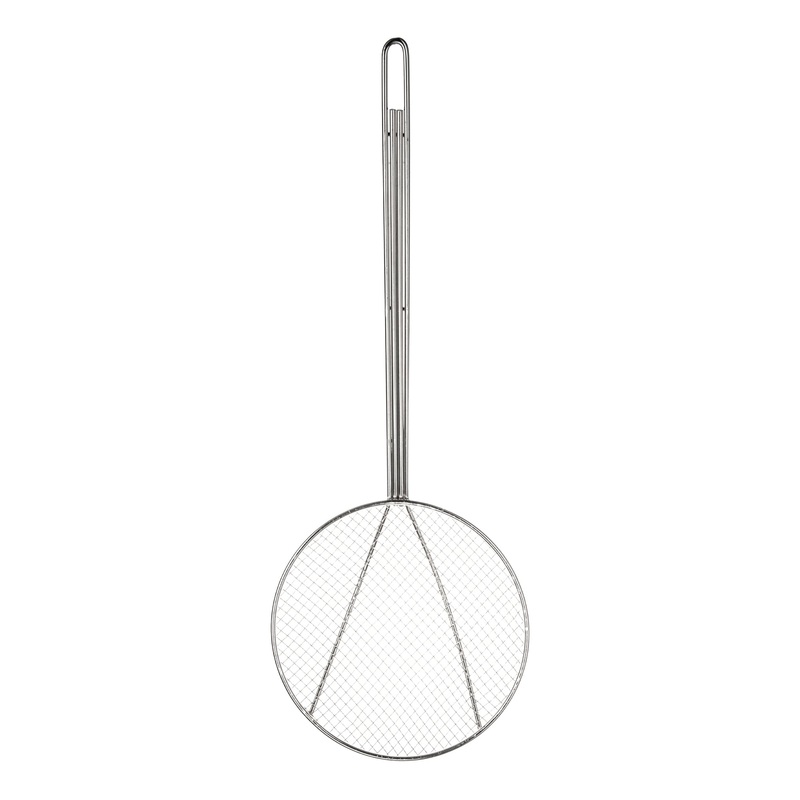 Browne Round Skimmer, 8", Nickel Plated
