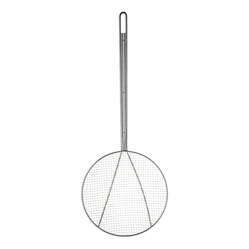 Browne Round Skimmer, 9", Nickel Plated