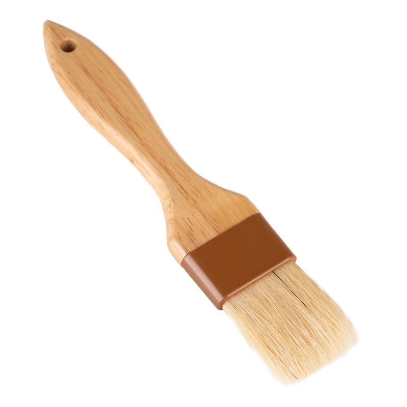 Browne Sealed Pastry Brush, 1.5", Boar Bristles, Wood Handle