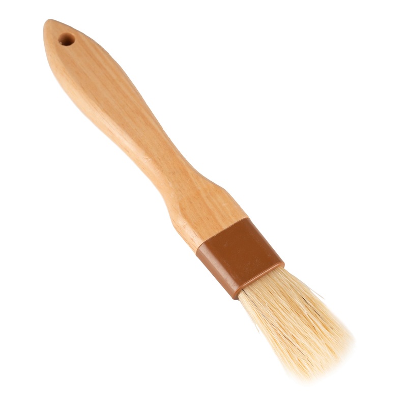 Browne Sealed Pastry Brush, 1", Boar Bristles, Wood Handle