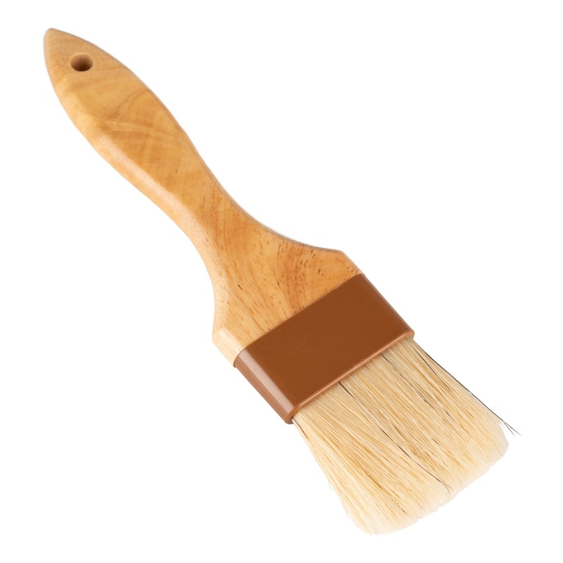 Browne Sealed Pastry Brush, 2", Boar Bristles, Wood Handle