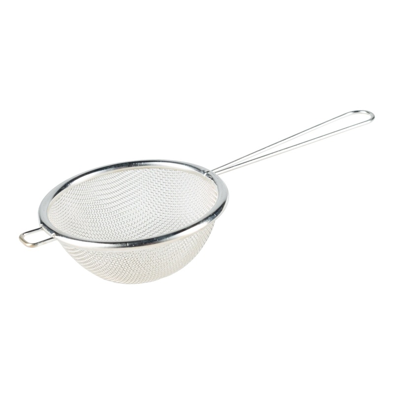 Browne Single Mesh Fine Strainer, 4", Wire Handle
