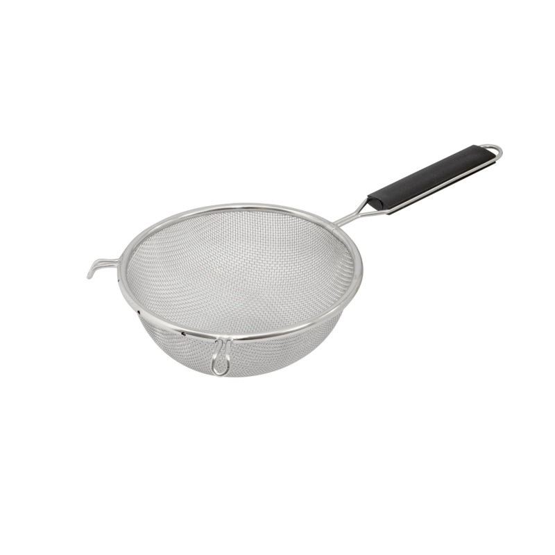 Browne Single Mesh Medium Strainer, 6.25", Stainless Steel w Plastic Handle