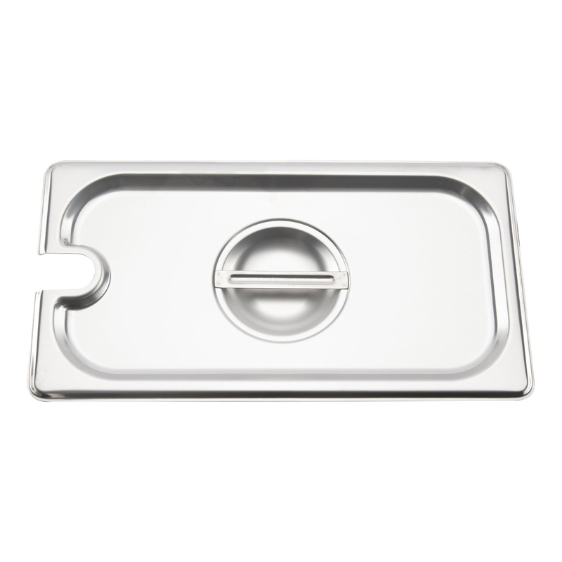 Browne Slotted Food Pan Cover, 1/3 Size, Stainless Steel