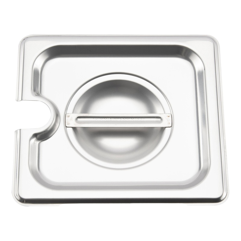 Browne Slotted Food Pan Cover, 1/6 Size, Stainless Steel