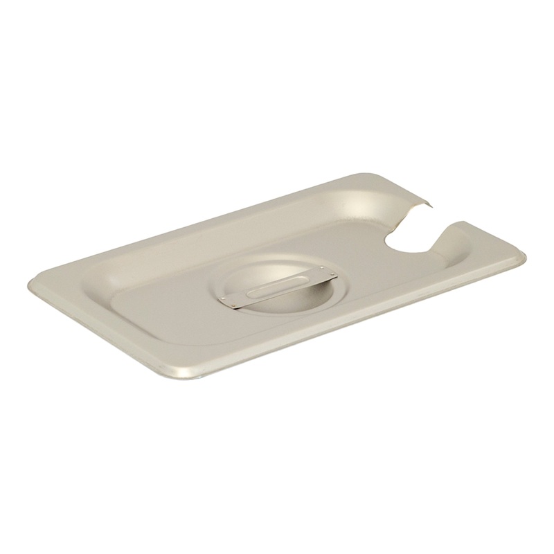 Browne Slotted Food Pan Cover, 1/9 Size, Stainless Steel