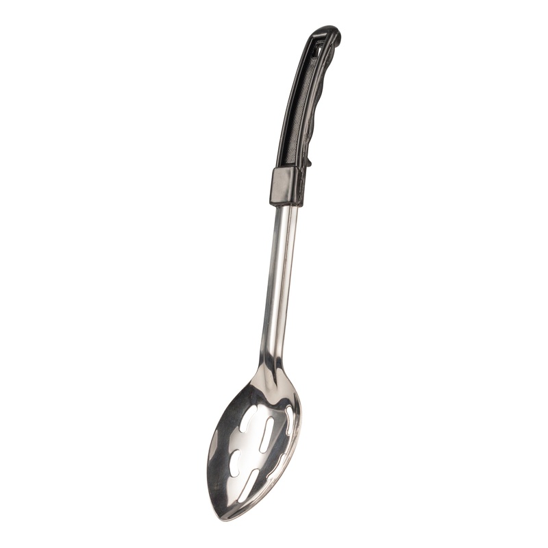 Browne Slotted Serving Spoon, 13", Black Handled