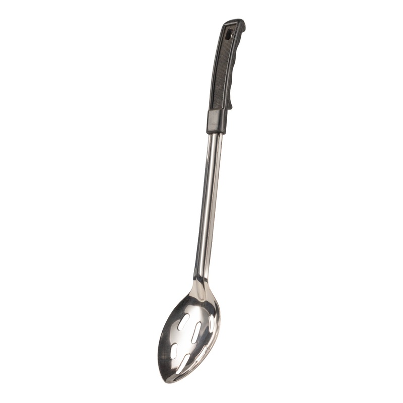 Browne Slotted Serving Spoon, 15", Black Handled