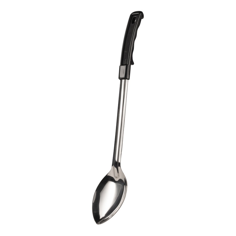 Browne Solid Serving Spoon, 15", Black Handled