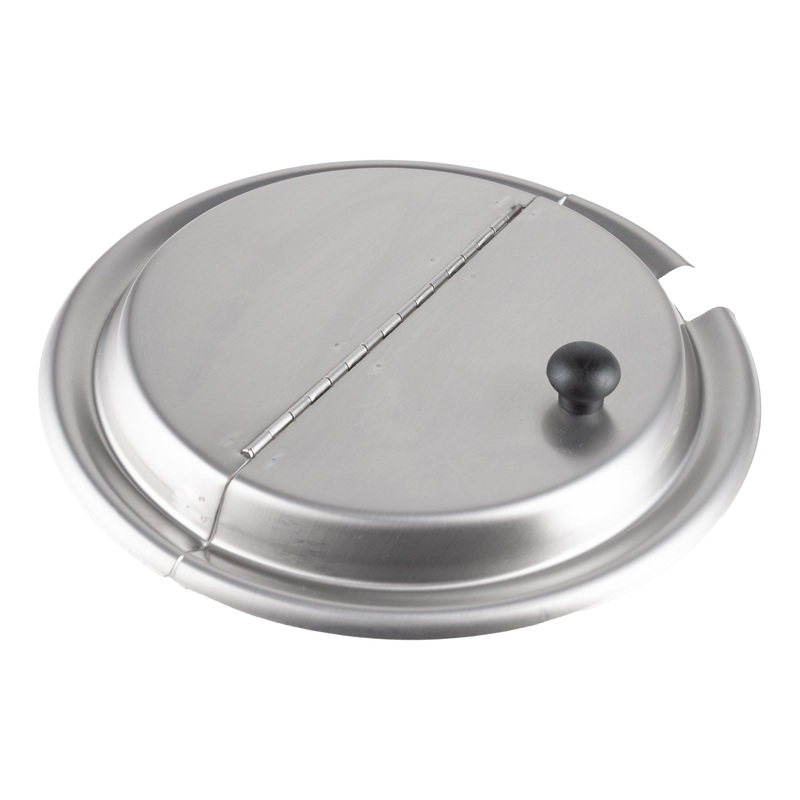 Browne Hinged Round Insert Cover, 11 qt, Stainless Steel