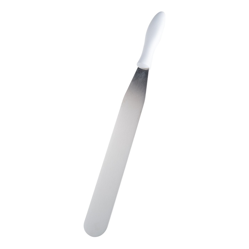 Browne Innovatools Straight Spatula, 12", White Handle