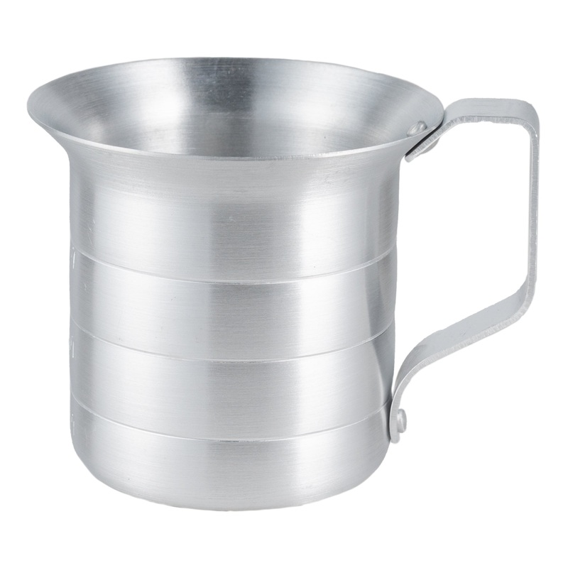 Browne Liquid Measuring Cup with Handle, 0.5 qt, Aluminum
