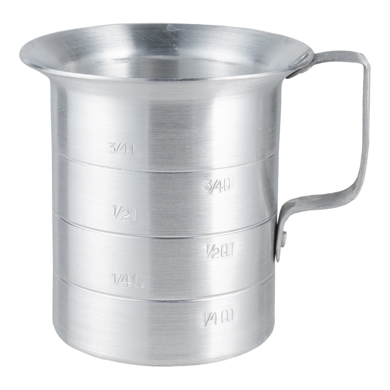 Browne Liquid Measuring Cup with Handle, 1 qt, Aluminum