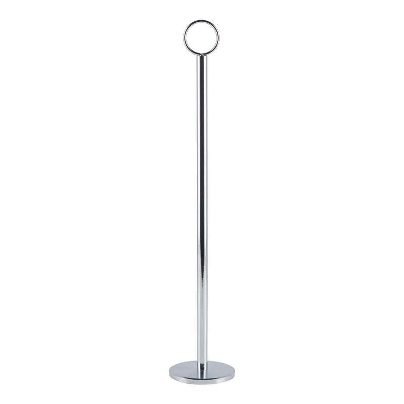 Browne Menu / Card Holder, 12" x 2.25", Chrome Plated Steel