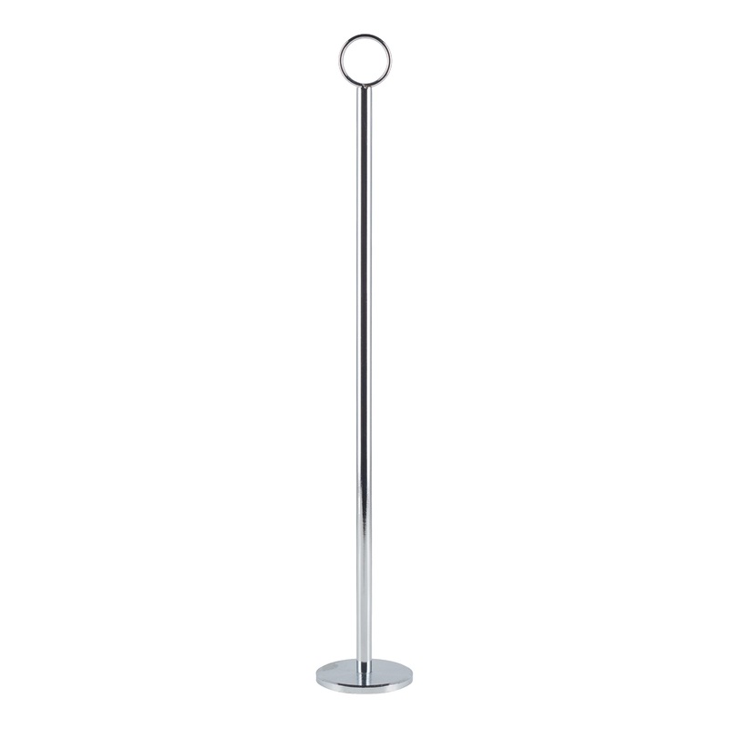 Browne Menu / Card Holder, 15" x 2.25", Chrome Plated Steel