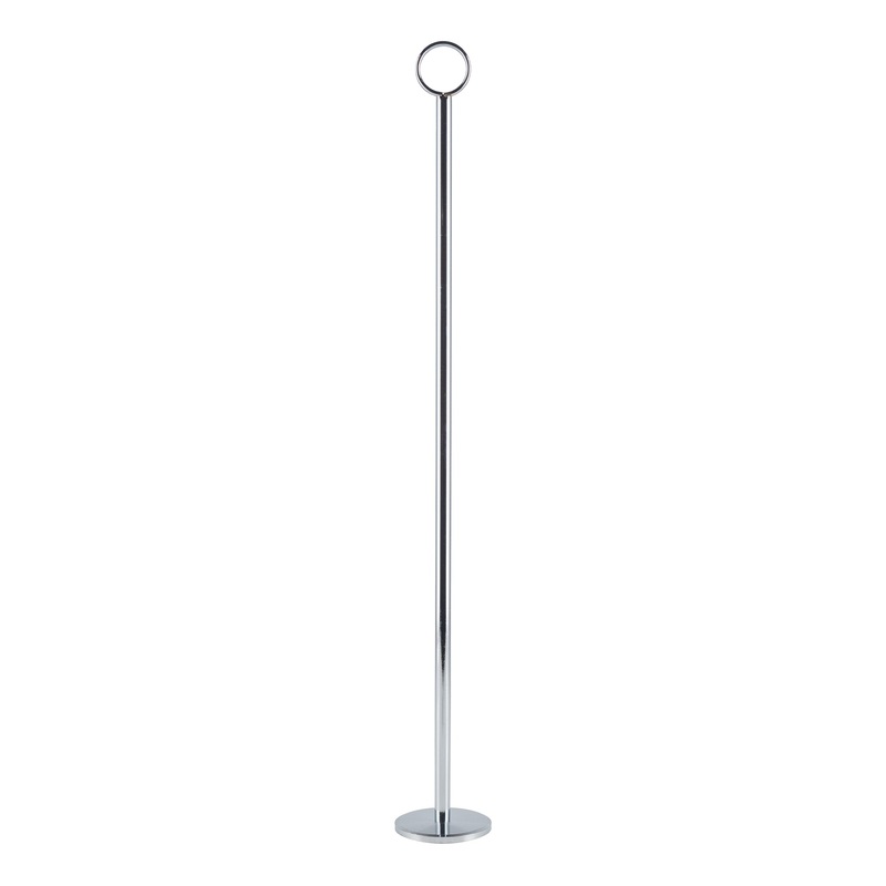 Browne Menu / Card Holder, 18" x 2.25", Chrome Plated Steel