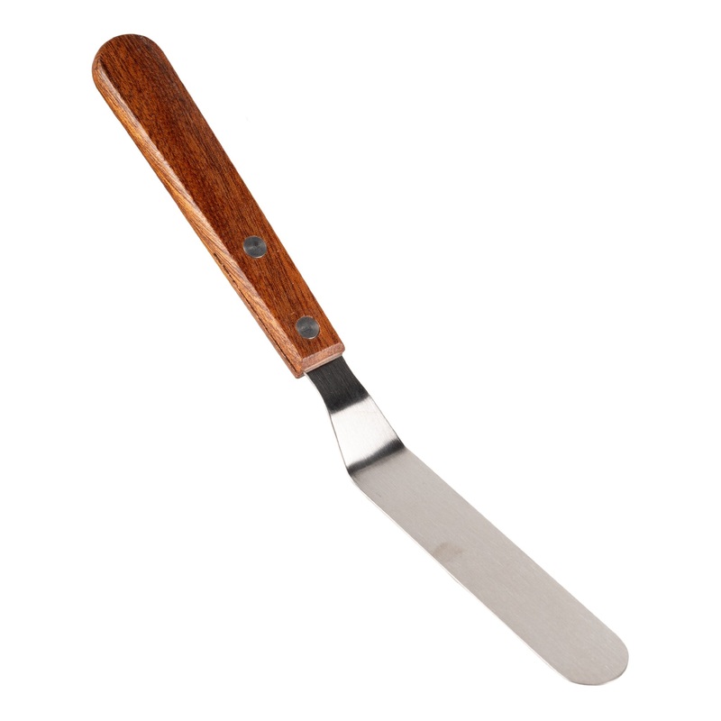 Browne Offset Spatula, 4.5", Wood Handle