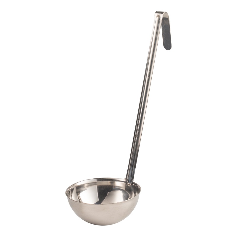 Browne Optima One-Piece Ladle, 16 oz, Stainless Steel