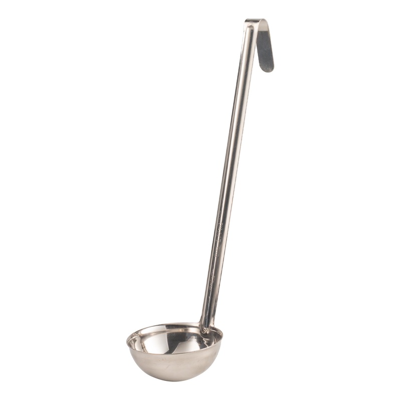Browne Optima One-Piece Ladle, 6 oz, Stainless Steel