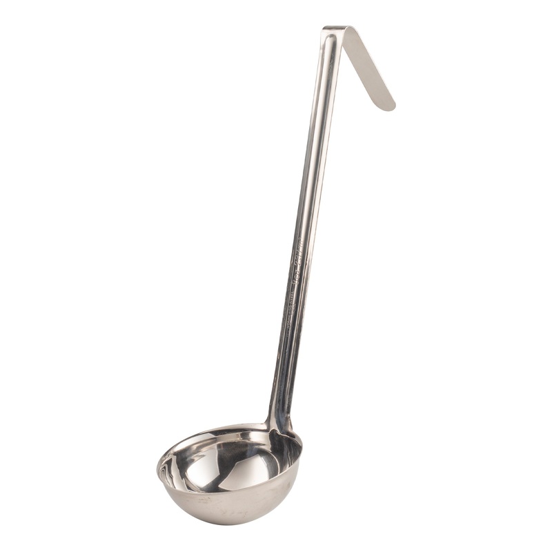 Browne Optima One-Piece Ladle, 8 oz, Stainless Steel