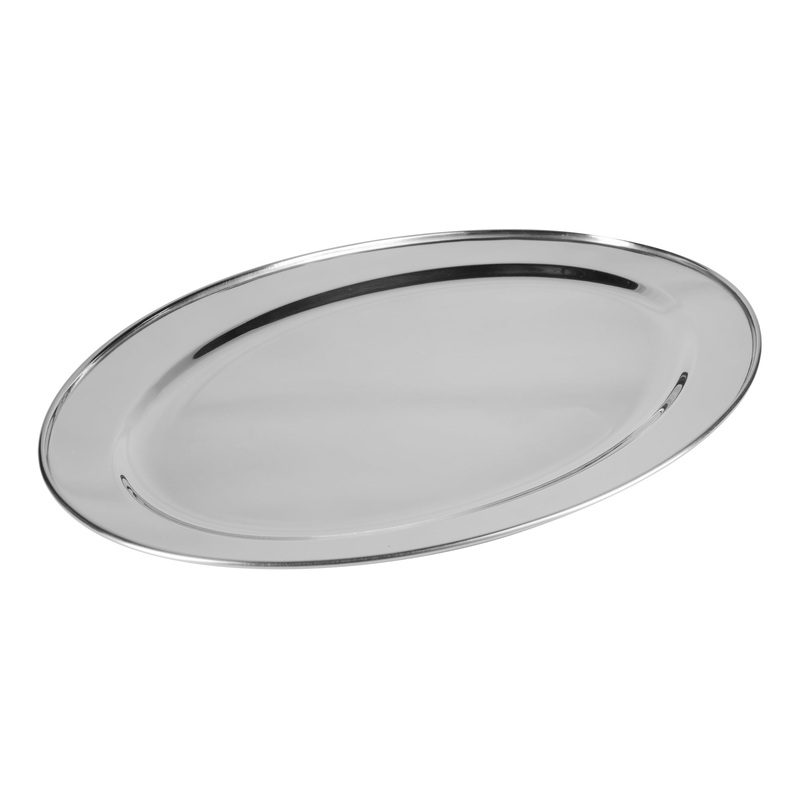 Browne Oval Platter, 19.75" x 13.6", Stainless Steel