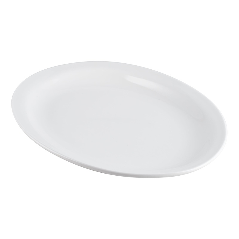Browne Palm Oval Platter, 11.5", White (12-pack)