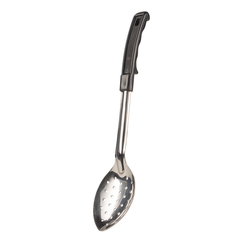 Browne Perforated Serving Spoon, 13", Black Handled