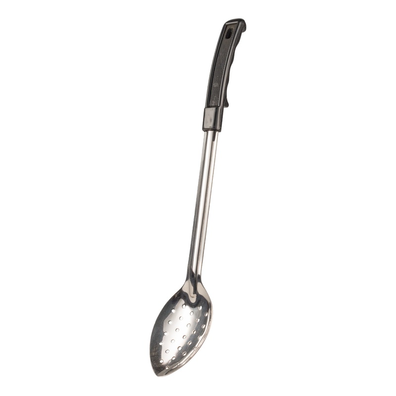 Browne Perforated Serving Spoon, 15", Black Handled