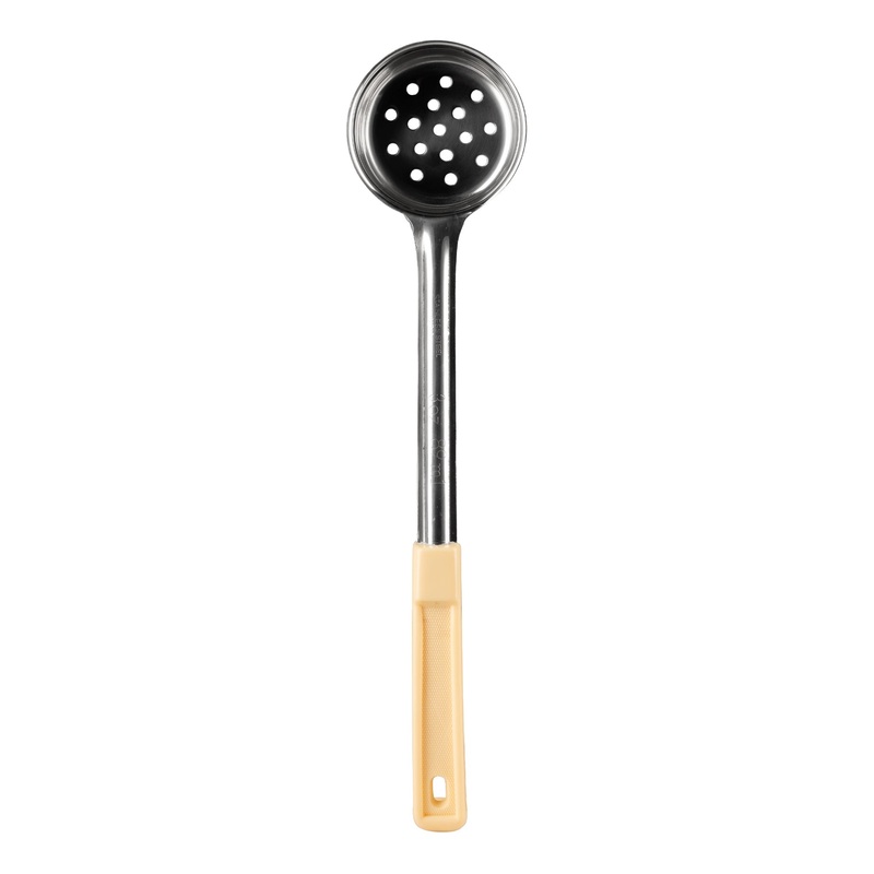 Browne Perforated Spoodle, 3 oz, Stainless Steel, Plastic Handle