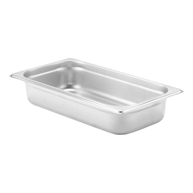 Browne 1/3 Size Food Pan, 2.5" Deep, 24 Gauge Stainless Steel