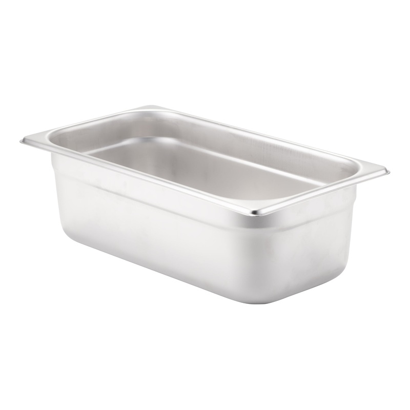 Browne 1/3 Size Food Pan, 4" Deep, 24 Gauge Stainless Steel