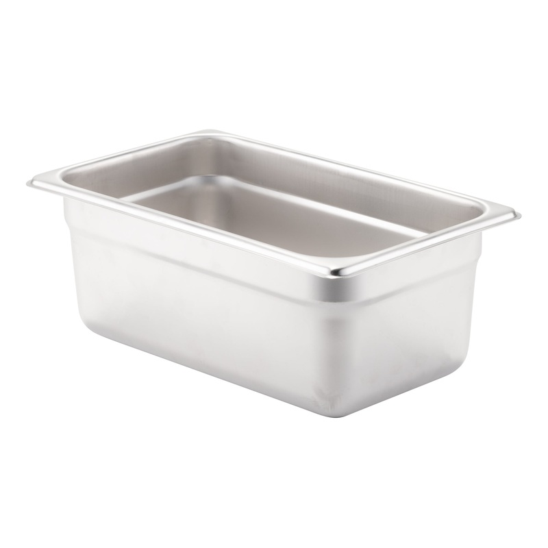 Browne 1/4 Size Food Pan, 4" Deep, 24 Gauge Stainless Steel