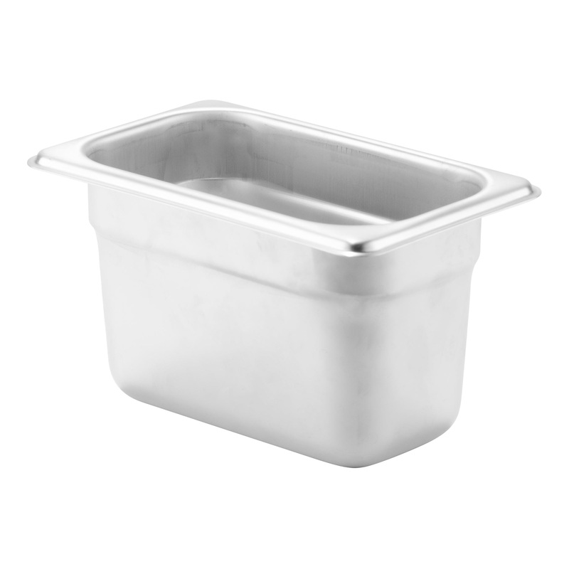 Browne 1/9 Size Food Pan, 4" Deep, 24 Gauge Stainless Steel
