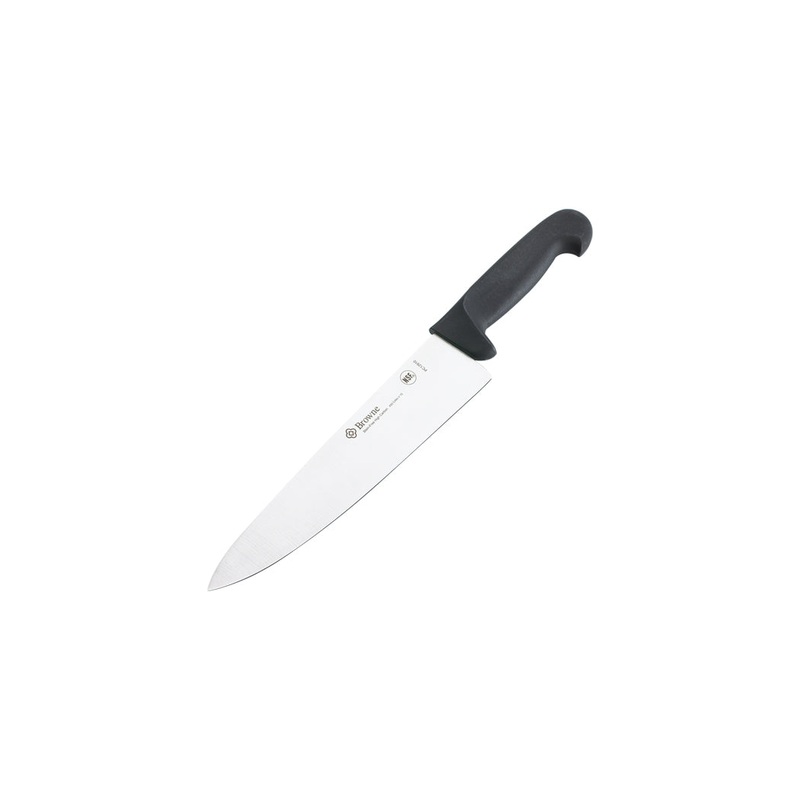 Browne Chef Knife, 8", Black Polypropylene Handle