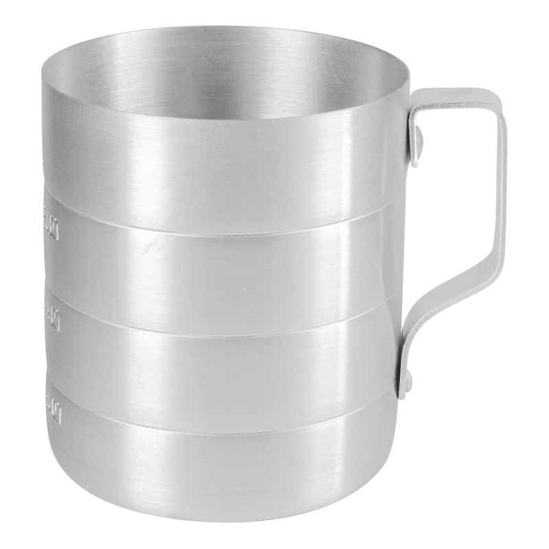 Browne Dry Ingredient Measuring Cup with Handle, 2 qt, Aluminum